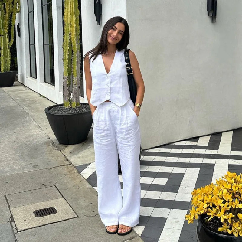 Lillymoda | Elaina - Stylisches Sommer-Set [Oberteil+Hose]
