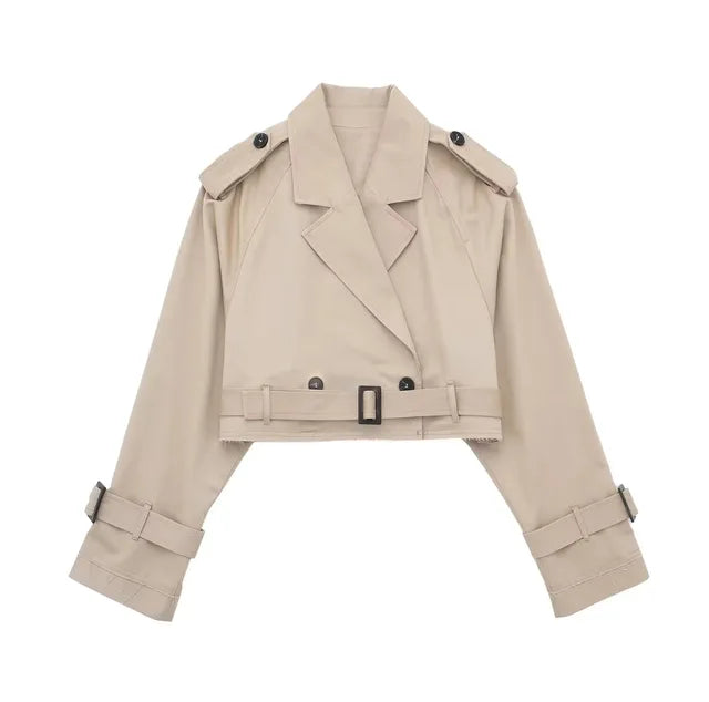 Lillymoda | Ari - lässiger verkürzter schicker Trenchcoat