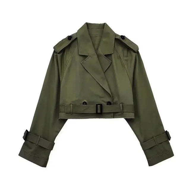 Lillymoda | Ari - lässiger verkürzter schicker Trenchcoat