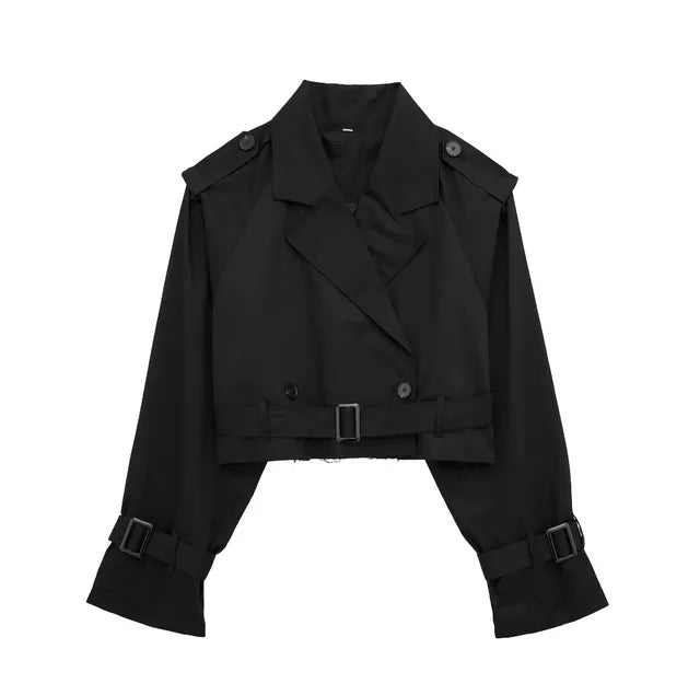 Lillymoda | Ari - lässiger verkürzter schicker Trenchcoat