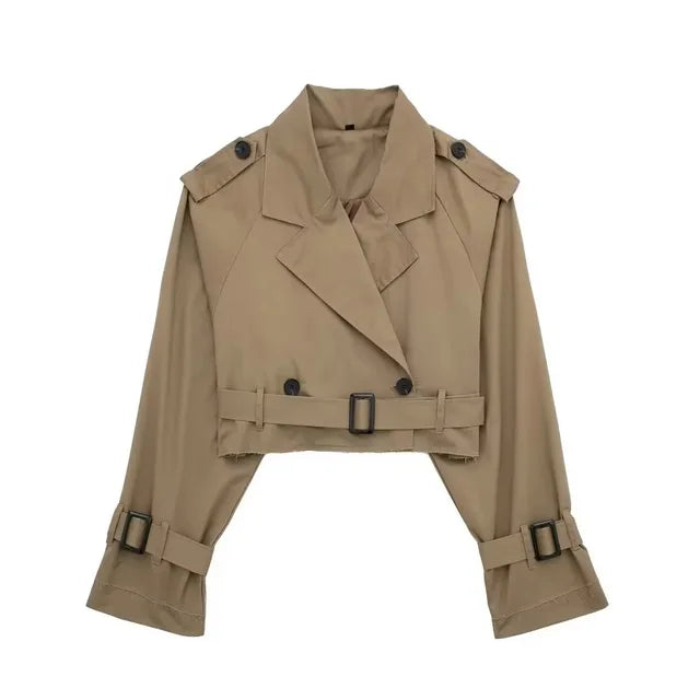 Lillymoda | Ari - lässiger verkürzter schicker Trenchcoat