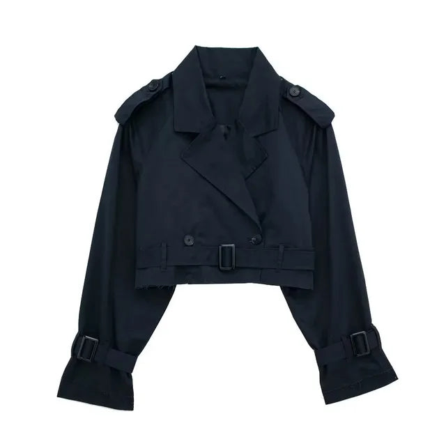 Lillymoda | Ari - lässiger verkürzter schicker Trenchcoat