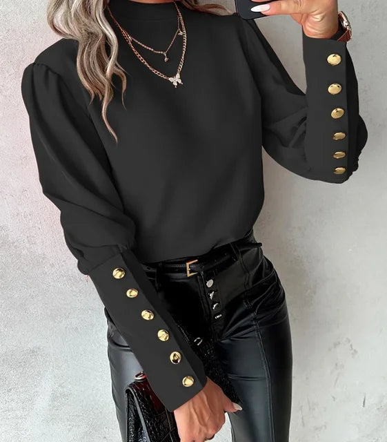 Lillymoda | Ashley - Modische Bluse mit O-Ausschnitt und Rückenschnürung