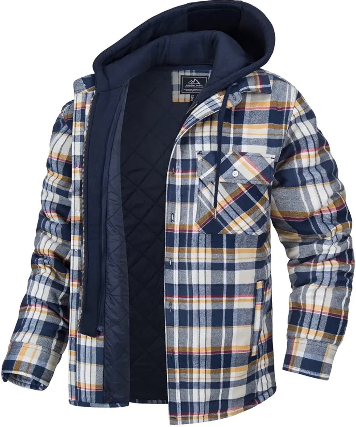 Kapuzenjacke | Steppfutter | Karo | Herbstjacke | Herrenjacken