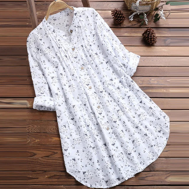Lillymoda | Alani - Stilvolle Warme Bedruckte Bluse