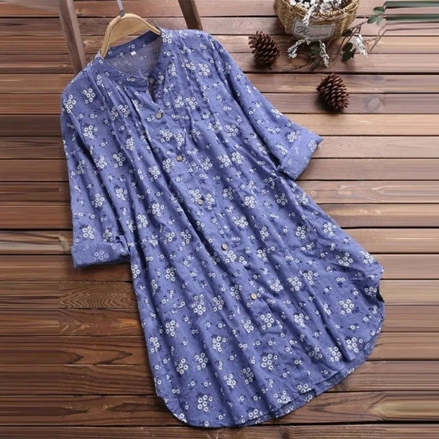 Lillymoda | Alani - Stilvolle Warme Bedruckte Bluse