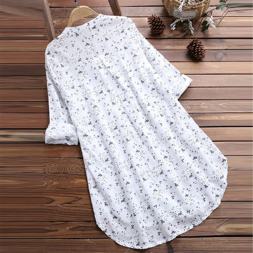 Lillymoda | Alani - Stilvolle Warme Bedruckte Bluse