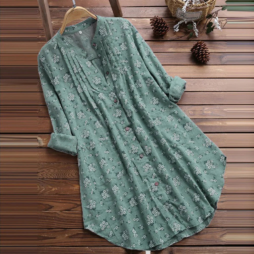 Lillymoda | Alani - Stilvolle Warme Bedruckte Bluse