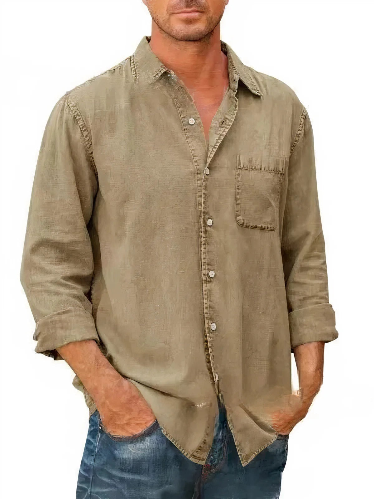 Emilio - Langärmeliges Denim-Shirt