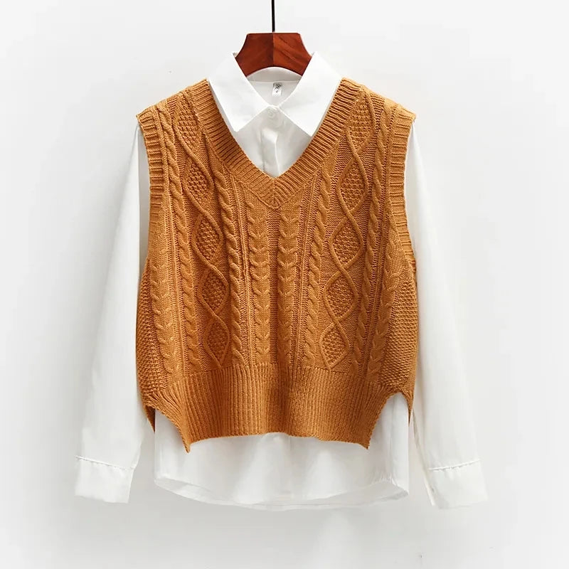 Lillymoda | Crissa - Stilvolle Gestrickte Vintage-Weste