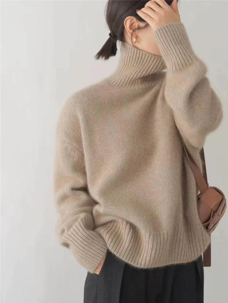 Lillymoda | Beverly - gestrickter Rollkragenpullover warm