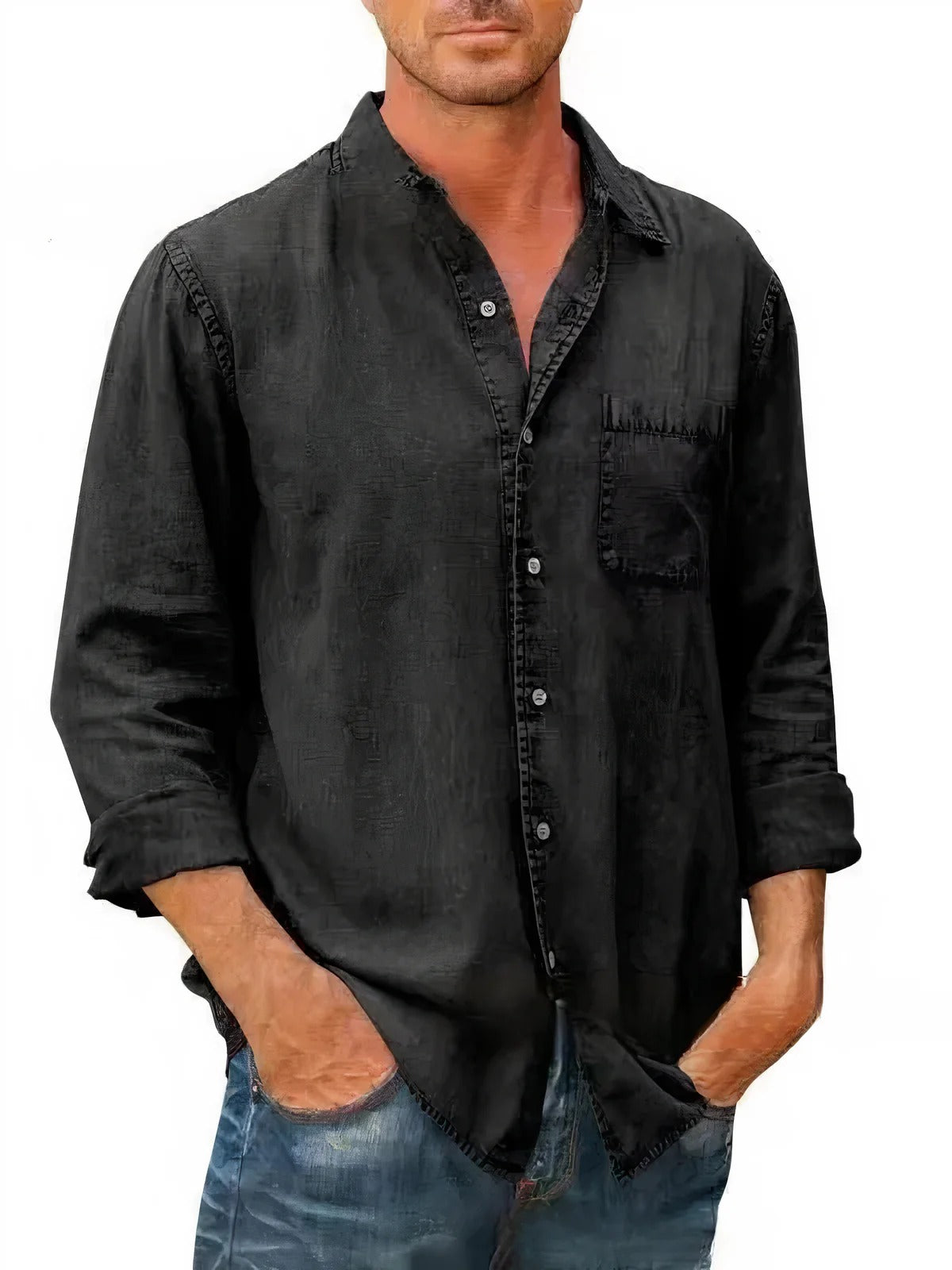 Emilio - Langärmeliges Denim-Shirt
