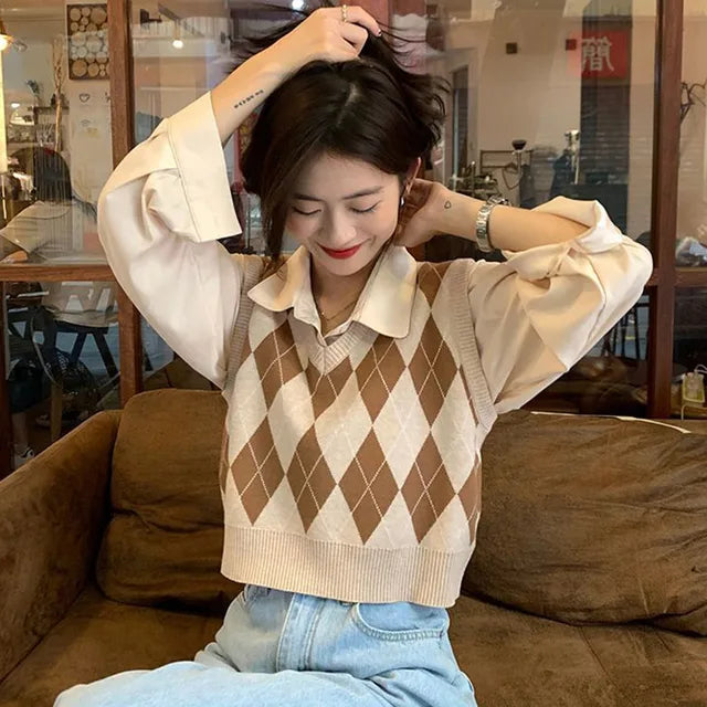 Lillymoda | Elyse - Gestrickte Kurzarmweste
