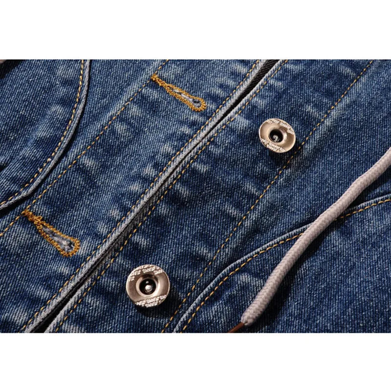 Lillymoda | Aaliyah - Gekürzte Denim-Weste mit Kapuze