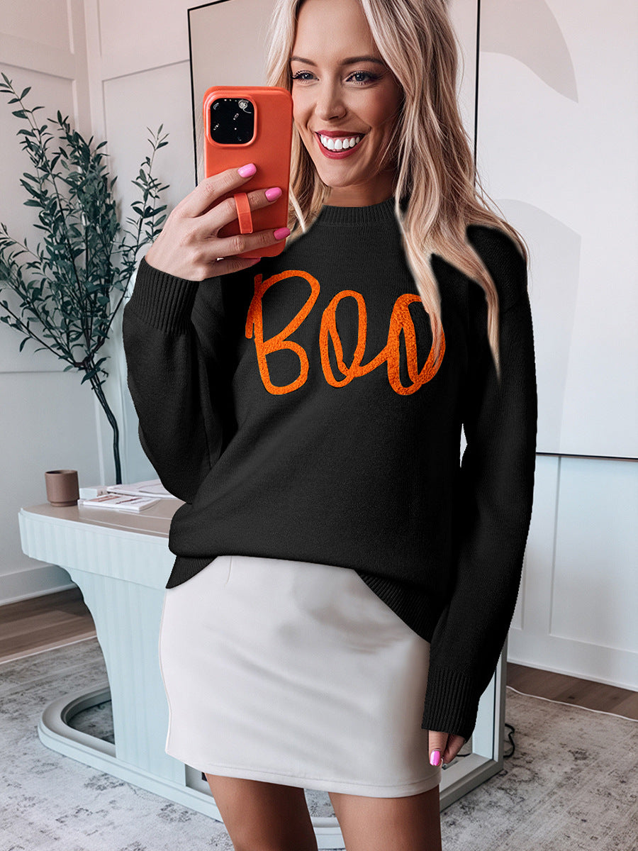 Pullover mit Letter-Print – Schlichter Alltagslook für Herbst 2024- Sunny