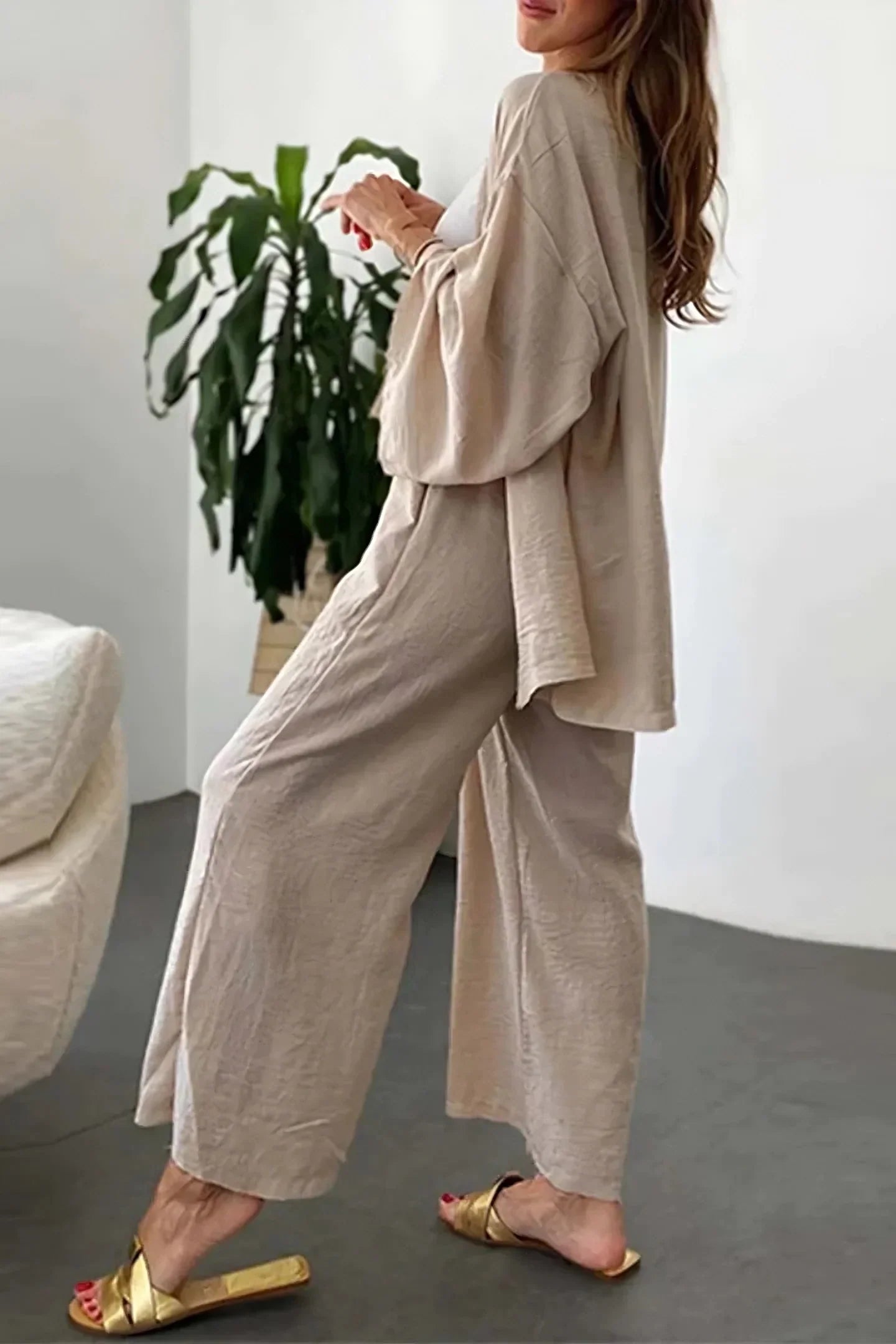 Lillymoda | Graciela - Stylisches atmungsaktives Set [Strickjacke+Hose]
