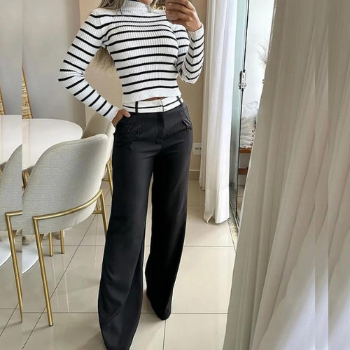 Lillymoda | Annika - Zweiteiliges Trendiges Set (Top + Hose)