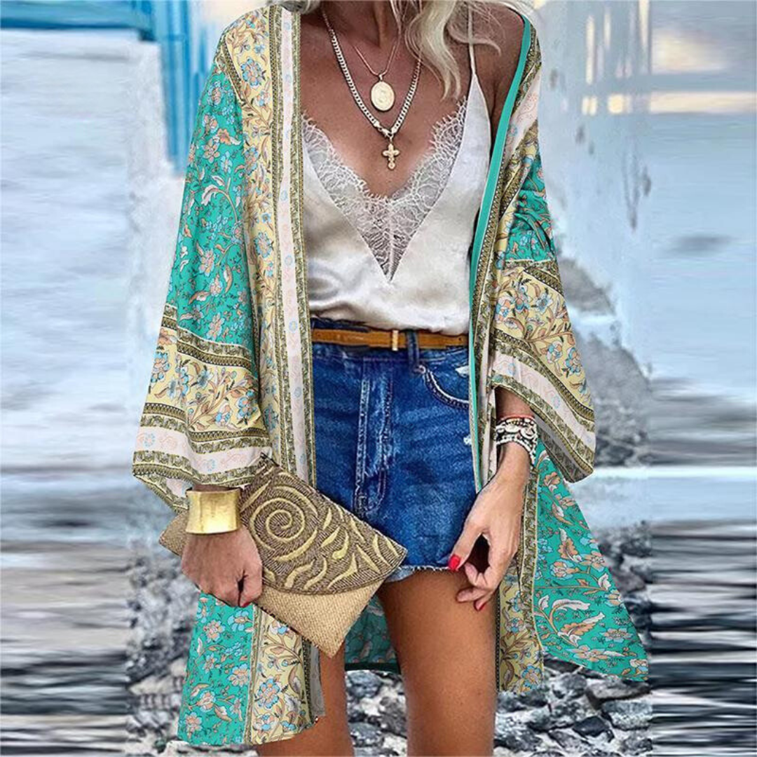 Anja Bluse | Paisley-Muster Bluse mit langen Ärmeln