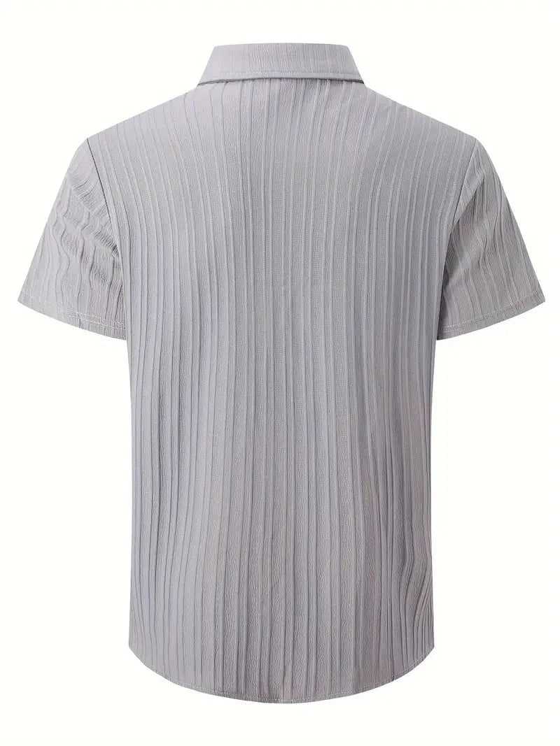 Perry-T-Shirt | Kurzärmeliges Button-up-Hemd für Männer