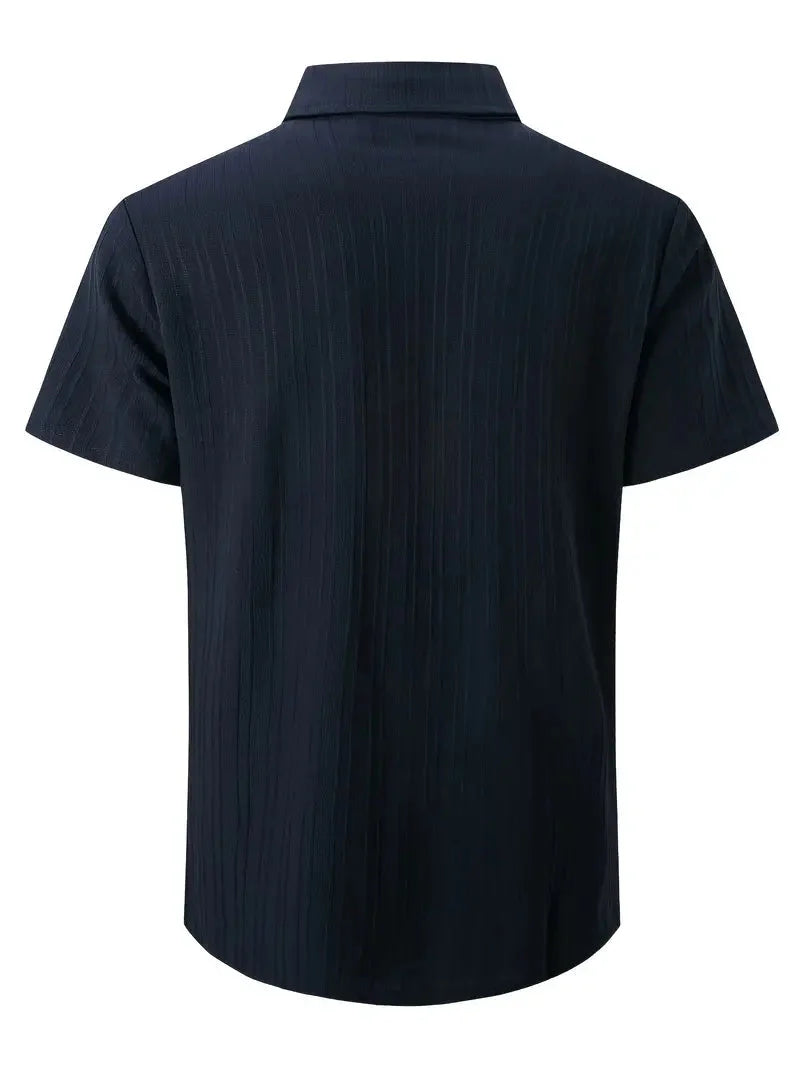 Perry-T-Shirt | Kurzärmeliges Button-up-Hemd für Männer