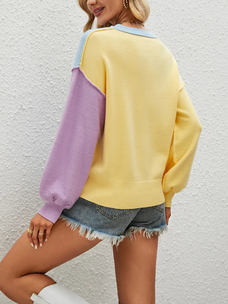 Lillymoda | Carla - Modischer Farbiger Pullover