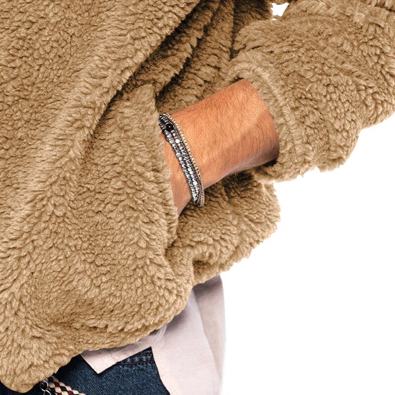 Lillymoda | Anthonio – Sherpa-Jacke mit Kapuze