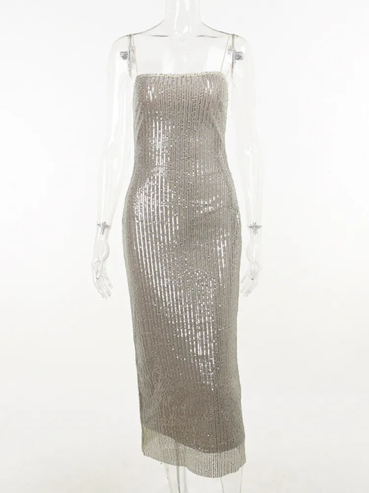 Lillymoda | Ashley - Langes Glitzerkleid