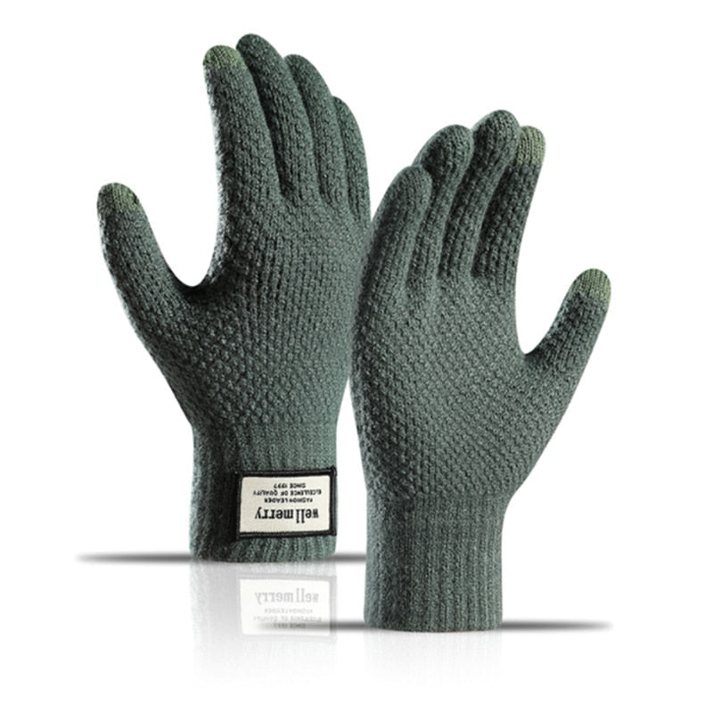 Handschuhe aus warmem Strick für Touchscreen und Radfahren