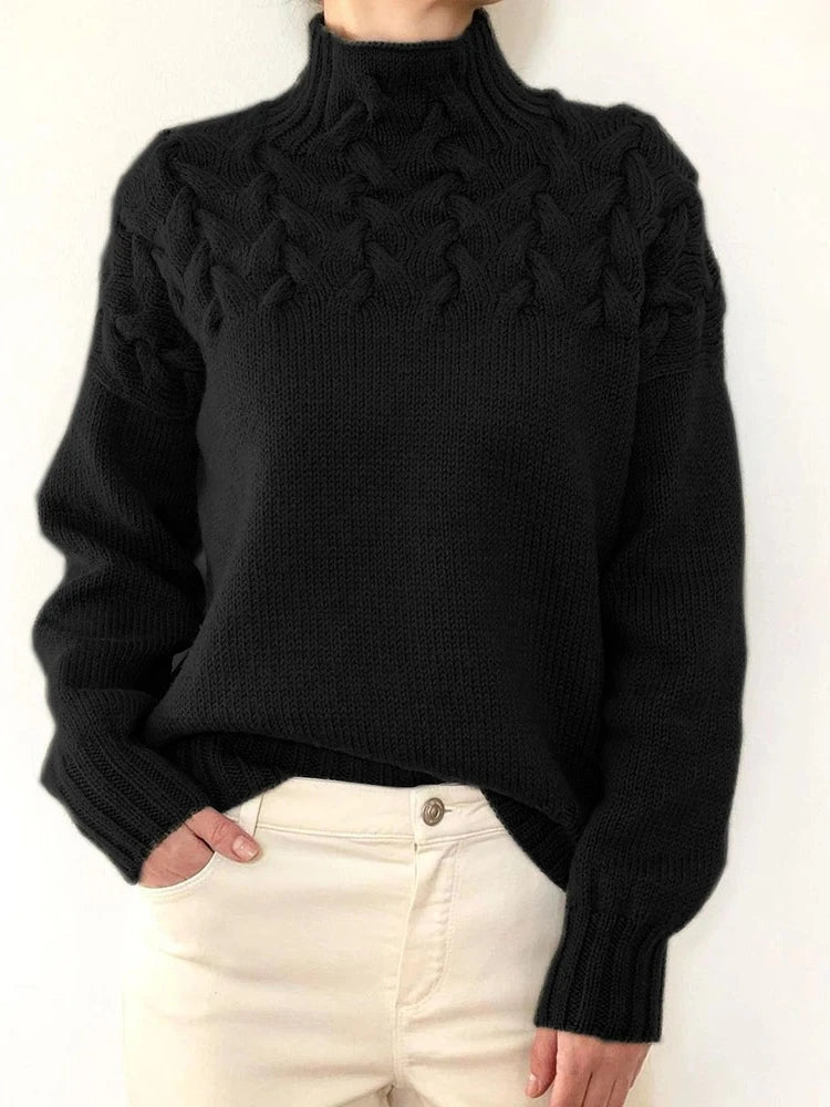 Lillymoda | Charlotte - Strickpullover mit Rollkragen für Frauen