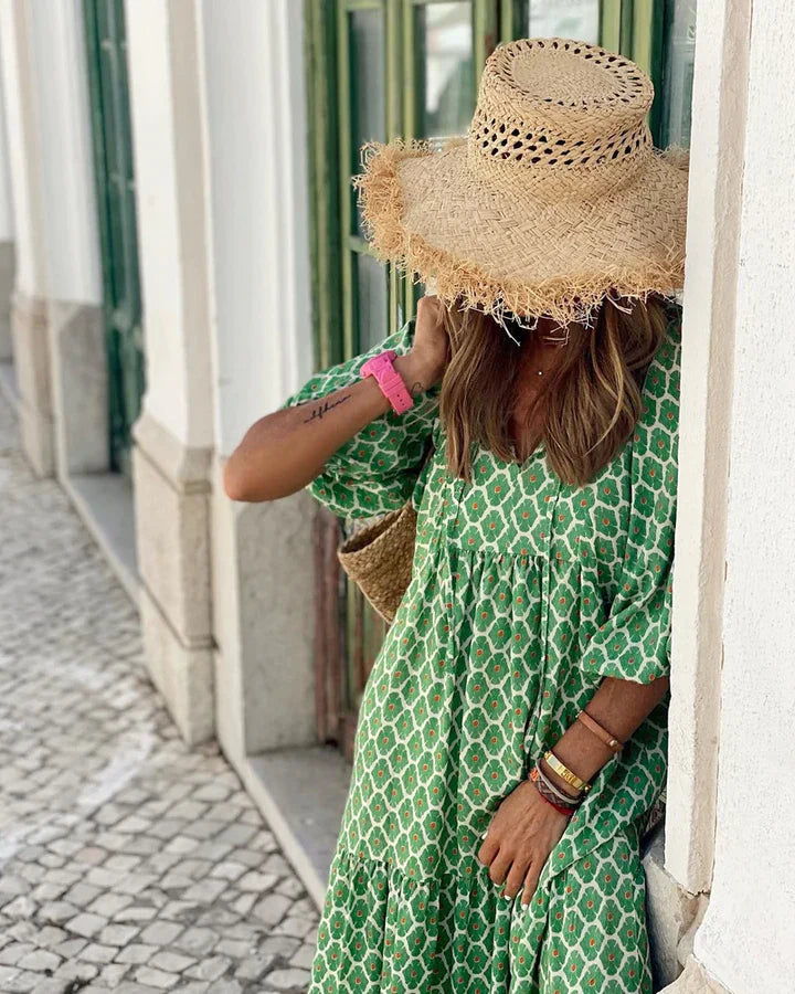 Lillymoda | Carmen - Lässiges bedrucktes Kleid mit fließendem Schnitt