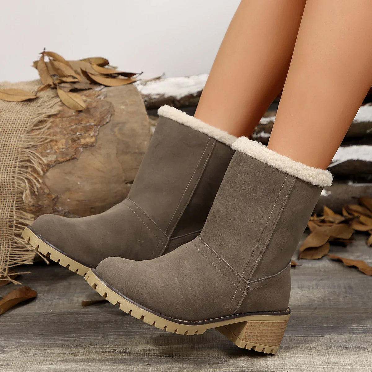 Lillymoda | Baylee - Bequeme runde Winterstiefel