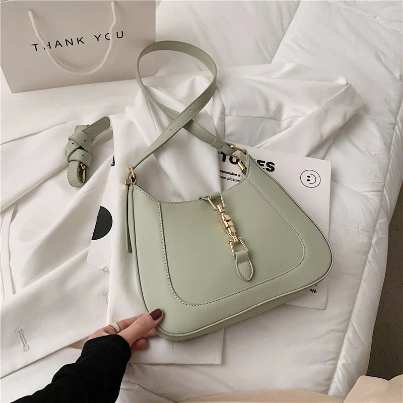 Damen Halbmond Umhängetasche – Trendige Schultertasche aus PU-Leder 2024 - Pauline