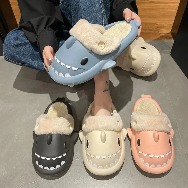 Lillymoda | Fluffy Slides - Rutschfeste Plüsch Innenschlappen