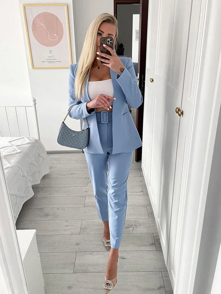 Lillymoda | Chloe - Stilvolles Business-Set für Frauen [Blazer+Hose]