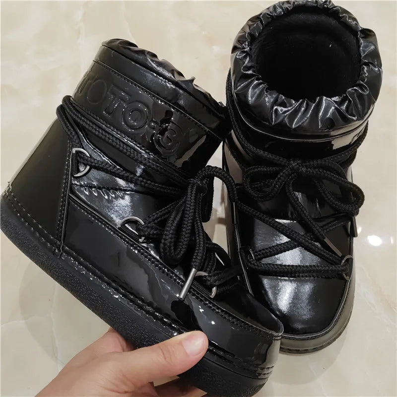 Lillymoda | Bonnie - flauschige schnürstiefel für den winter