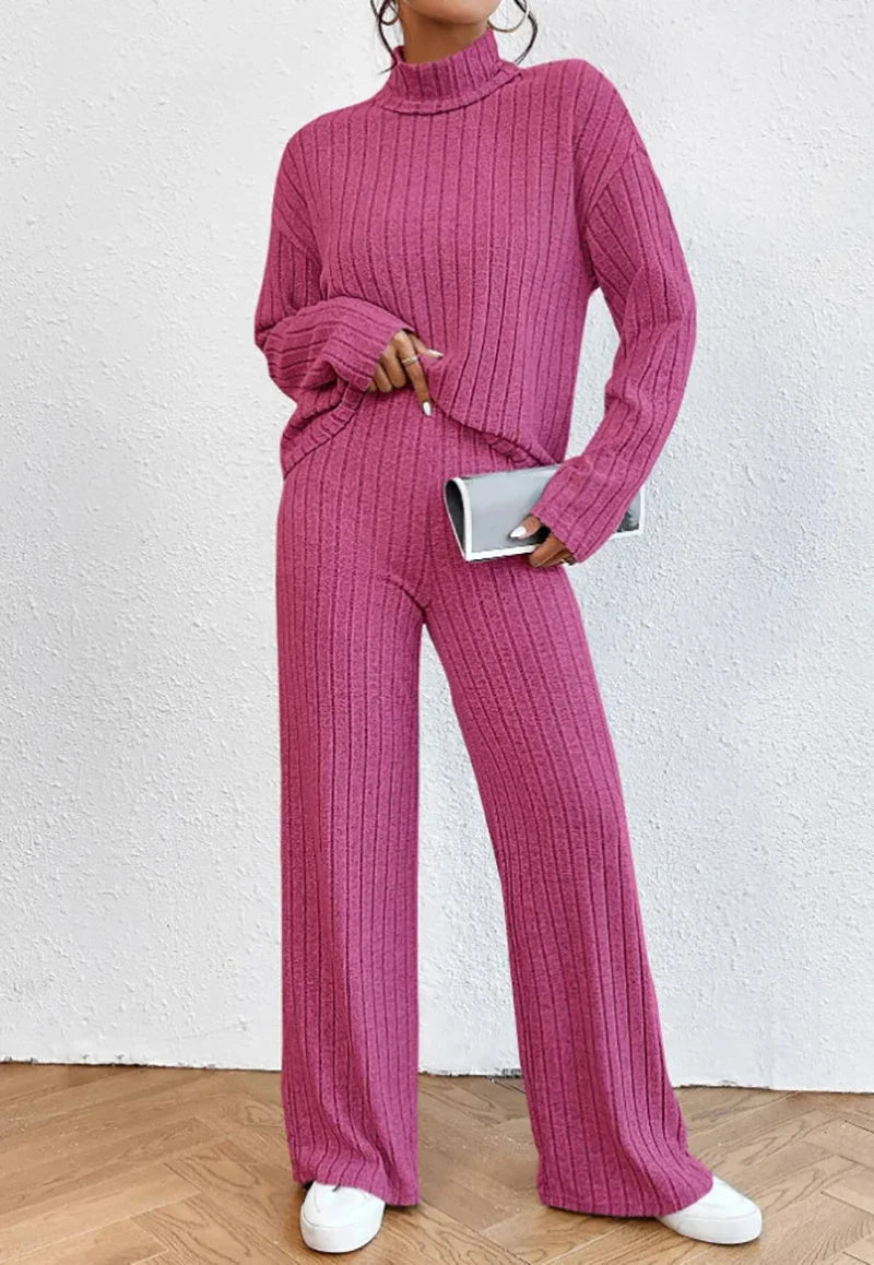 Lillymoda | Alexa - Lässiges Strickset für Frauen [Pullover + Hose]