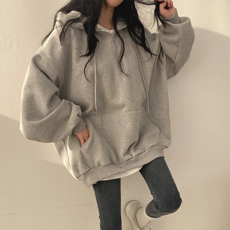 Oversize Hoodie – Lässiger Komfort für jeden Tag in Grau - Madison