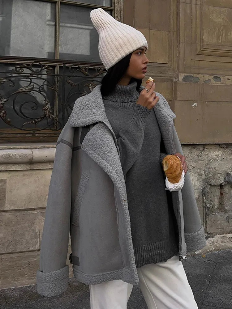 Lillymoda | Charlotte - Weiche Lockere Jacke mit Taschen