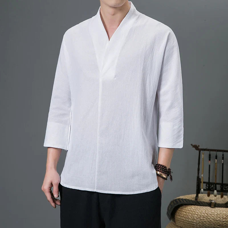 ZhenShan Traditionelles Herren-Kimono-Shirt