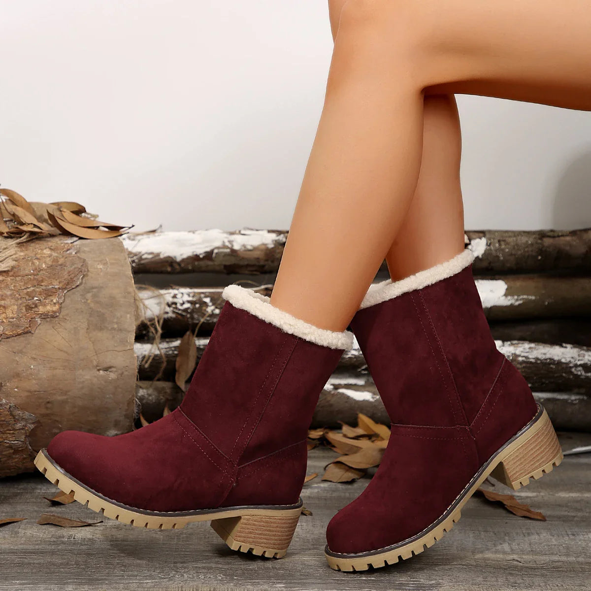 Lillymoda | Baylee - Bequeme runde Winterstiefel
