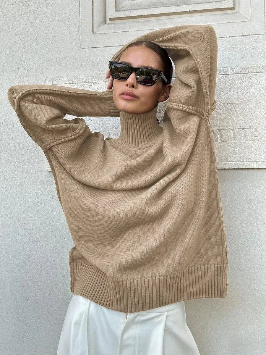 Lillymoda | Janie - gestrickter Rollkragenpullover im Trend
