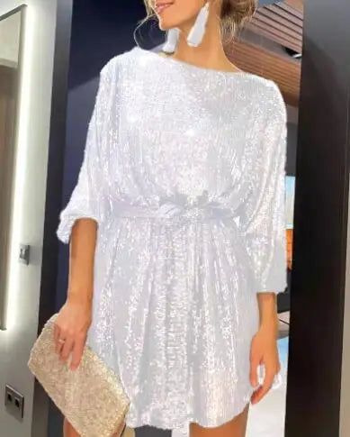 Lillymoda | Arielle - Sprakling Langärmeliges Kleid für Frauen