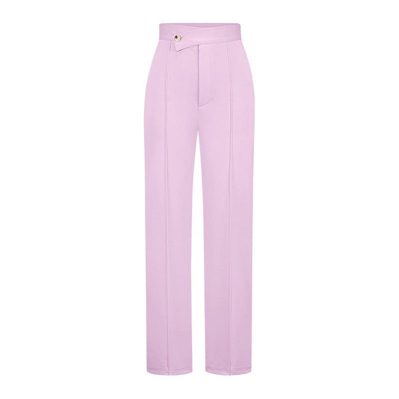 Hosen mit hoher Taille und weitem Bein für Frauen im eleganten Stil