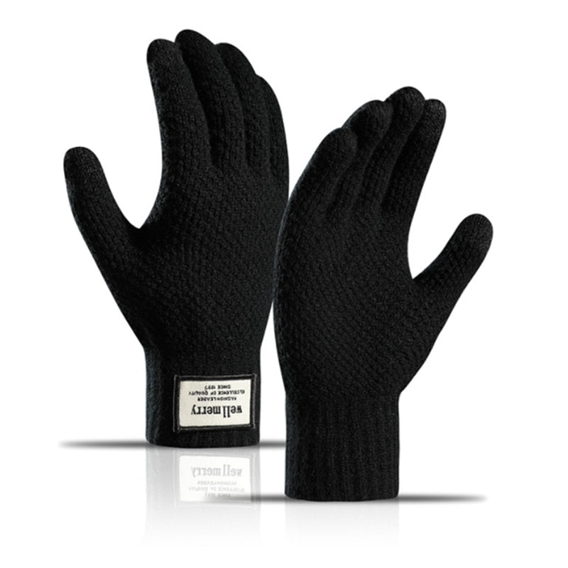 Handschuhe aus warmem Strick für Touchscreen und Radfahren