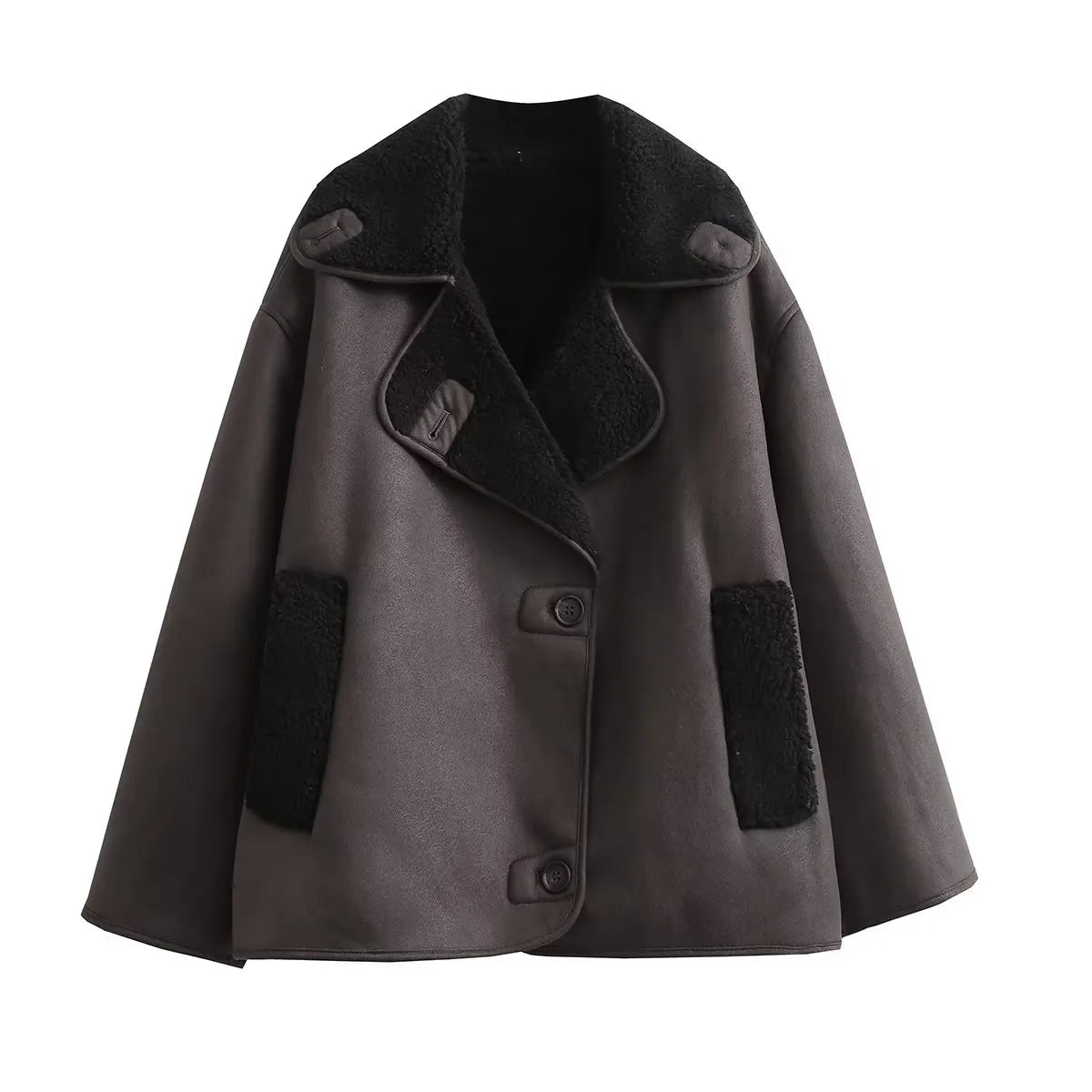 Lillymoda | Camila - Stylischer Winter-Ledermantel