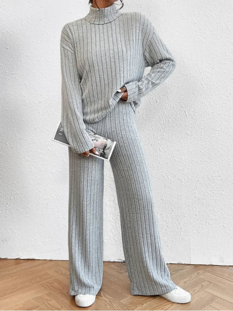 Lillymoda | Alexa - Lässiges Strickset für Frauen [Pullover + Hose]