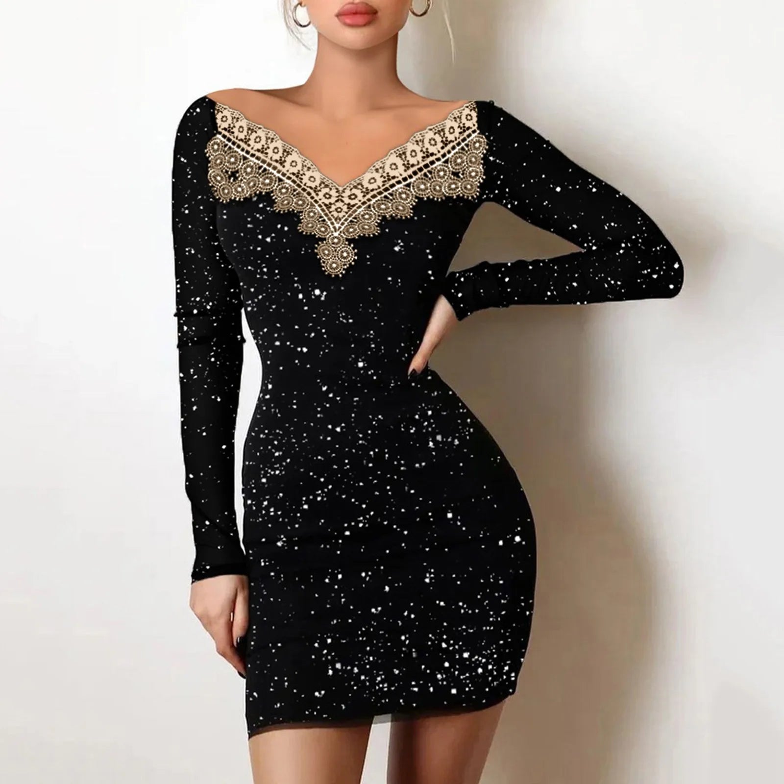 Lillymoda | Emely - Schulterfreies Paillettenkleid für Frauen