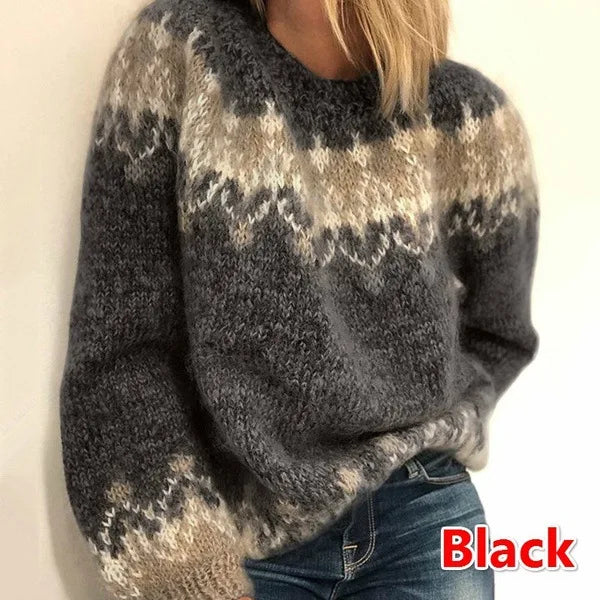 Lillymoda | Everly - Gestrickter Streifenpullover für Frauen