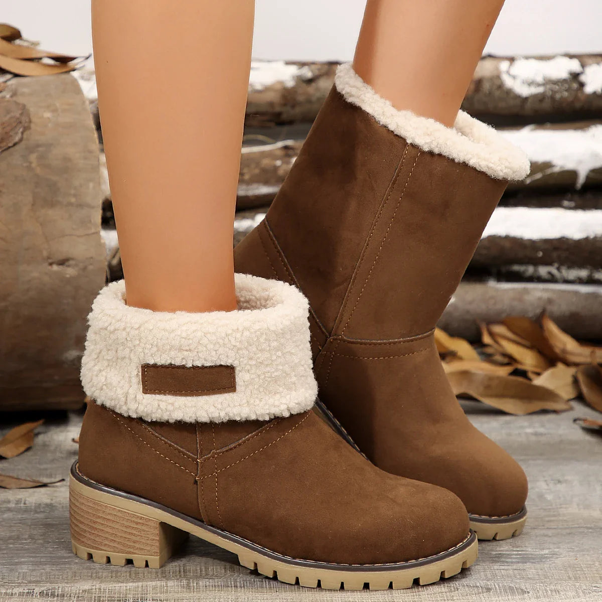 Lillymoda | Baylee - Bequeme runde Winterstiefel