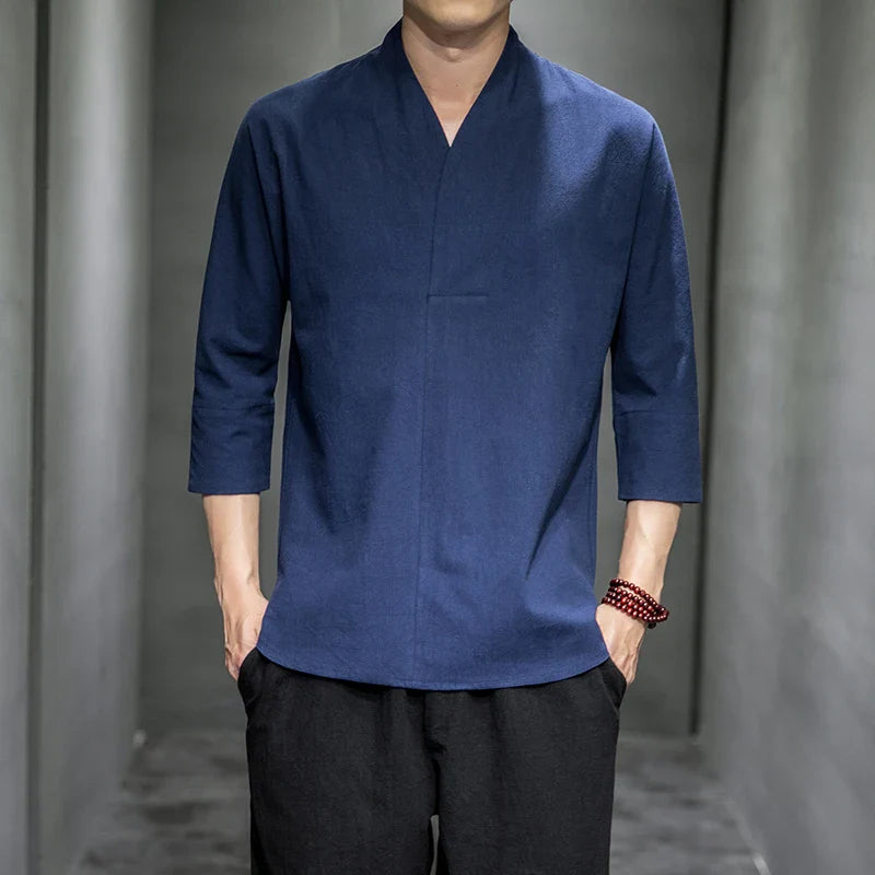 ZhenShan Traditionelles Herren-Kimono-Shirt